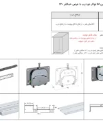 مشخصات مکانیزم هوایی درب ریلی تاپ لاین M توکار دو درب با حداکثر عرض 240 فانتونی C701