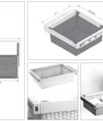 راهنمای نصب سبد حصیری ریلی داخل کمد لباس ABS فانتونی J215, J216, J225 و J226