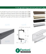 دستگیره پروفیلی G فرم سرامیکی نانو ضدخش سوپر مات آنودایز طول 3000mm فانتونی L251 تا L254