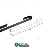 هولدر حوله 610mm رینگ بسته چسبی رنگ مشکی مات سری C فانتونی S025