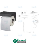 هولدر دستمال توالت چسبی رنگ مشکی مات سری E فانتونی S042