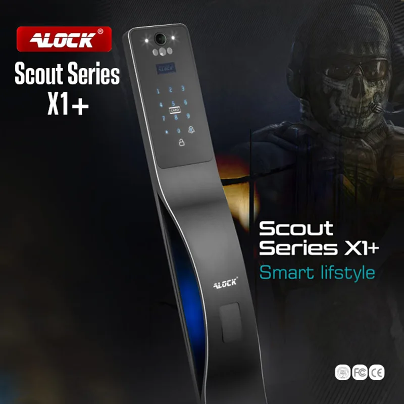 قفل اثر انگشتی دیجیتال و دستگیره تشخیص چهره ALOCK مدل Scout series (X1+)