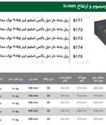 ریل بدنه دار دبل باکس اسلیم اینر 40kg نوک مدادی با فرانت آلومینیوم ارتفاع 110mm فانتونی B171 تا B175